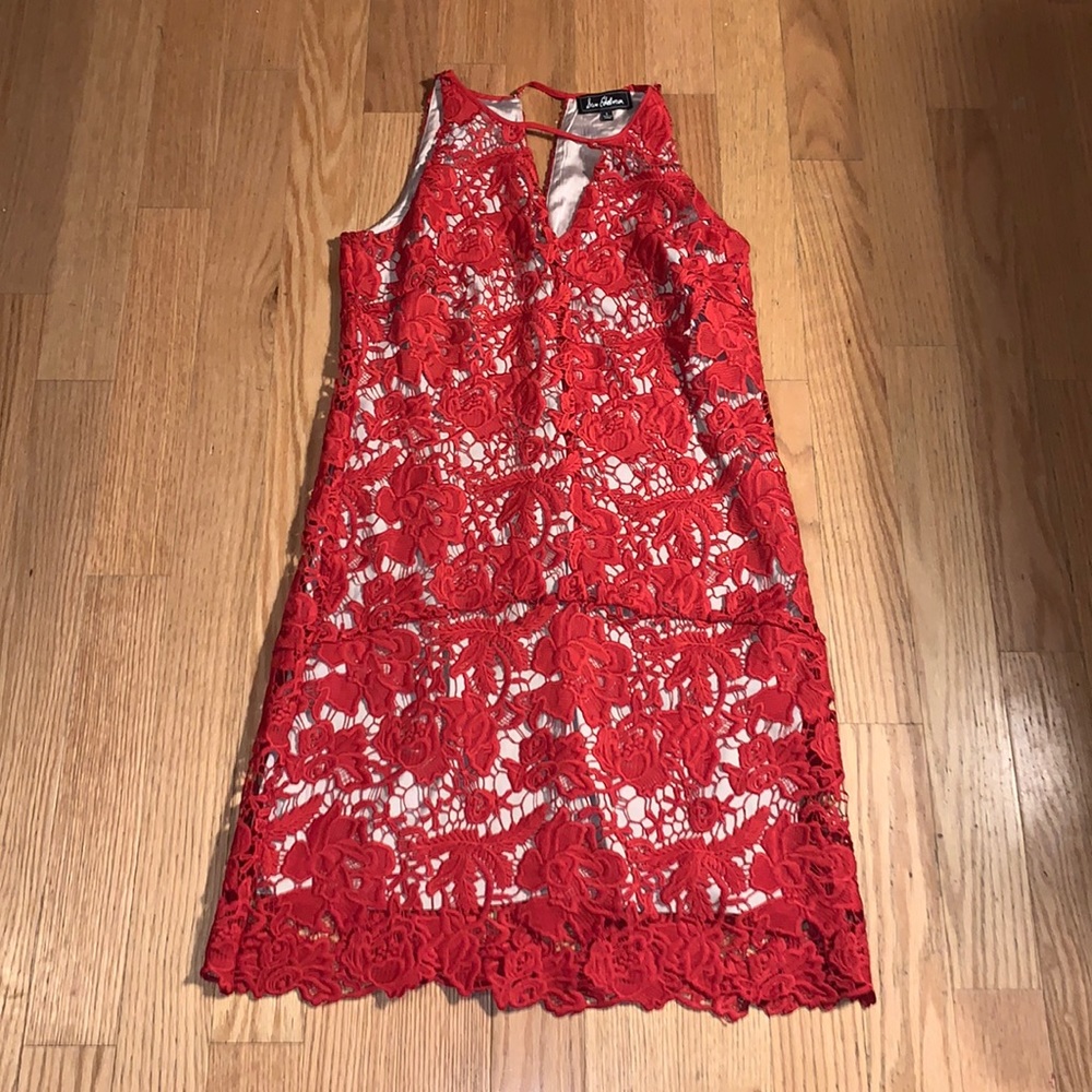 Sam Edelman Lace Keyhole Sleeveless Shift Dress 6